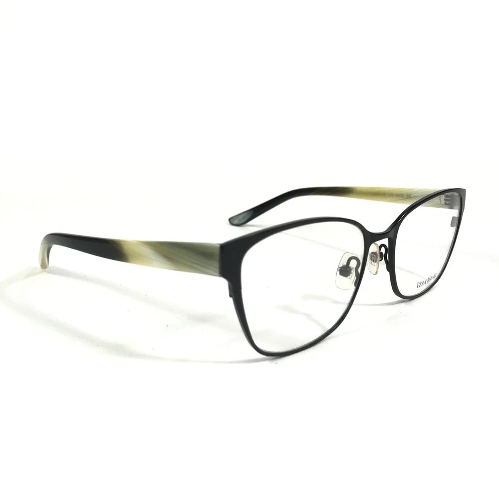 Vera Wang Eyeglasses Frames V305 BK Black Ivory Cat Eye Wire Rim 53-16-135